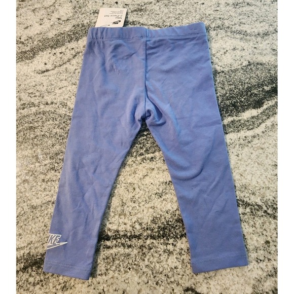 NIKE LEGGINGS BABY GIRL SIZE 18 MONTHS BLUE ELASTIC WAIST **PANTS ONLY!** NEW - Picture 4 of 6
